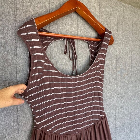 FP Beach Alana French Roast Combo Open Back  Basque Waist Midi Dress Size M - Picture 4 of 12